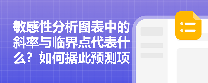 敏感性分析图表中的斜率与临界点代表什么？如何据此预测项目风险并制定防范措施？