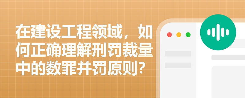 在建设工程领域，如何正确理解刑罚裁量中的数罪并罚原则？
