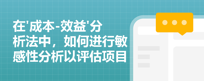 在'成本-效益'分析法中，如何进行敏感性分析以评估项目的稳健性？