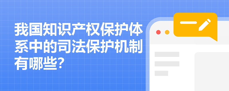 我国知识产权保护体系中的司法保护机制有哪些？