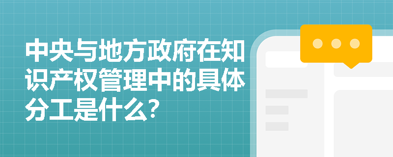中央与地方政府在知识产权管理中的具体分工是什么？