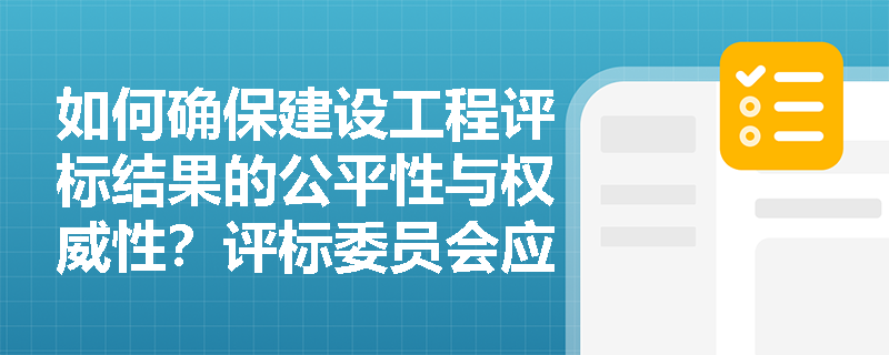 如何确保建设工程评标结果的公平性与权威性?评标委员会应注意哪些关键环节? 如何确保建设工程评标结果的公平性与权威性?评标委员会应注意哪些关键环节?