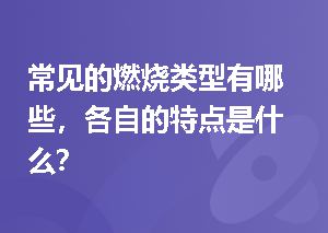常见的燃烧类型有哪些，各自的特点是什么？