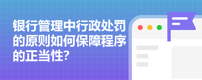 银行管理中行政处罚的原则如何保障程序的正当性？