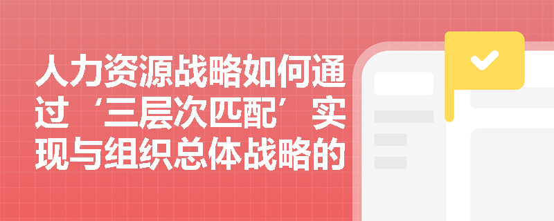 人力资源战略如何通过‘三层次匹配’实现与组织总体战略的动态协同? 人力资源战略如何通过‘三层次匹配’实现与组织总体战略的动态协同?
