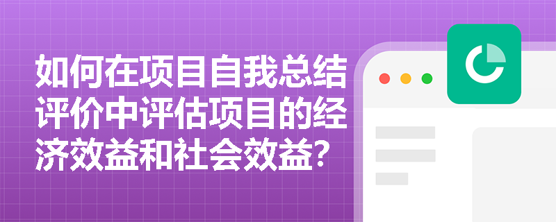 如何在项目自我总结评价中评估项目的经济效益和社会效益？