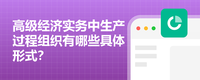 高级经济实务中生产过程组织有哪些具体形式？