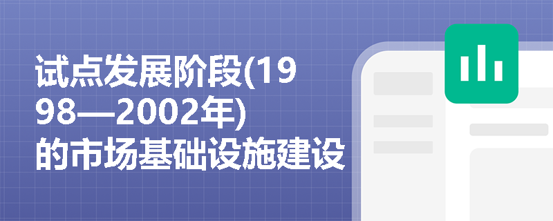 试点发展阶段(1998—2002年)的市场基础设施建设有哪些重要进展？