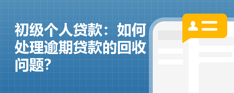 初级个人贷款：如何处理逾期贷款的回收问题？