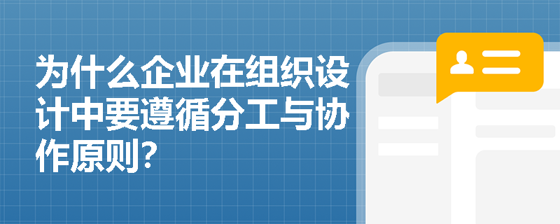 为什么企业在组织设计中要遵循分工与协作原则？