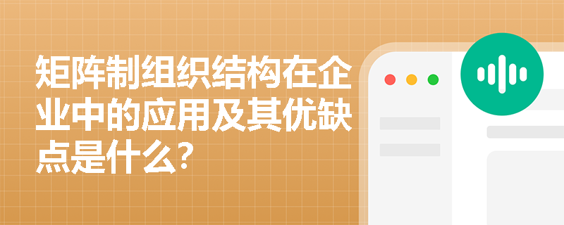 矩阵制组织结构在企业中的应用及其优缺点是什么? 矩阵制组织结构在企业中的应用及其优缺点是什么?