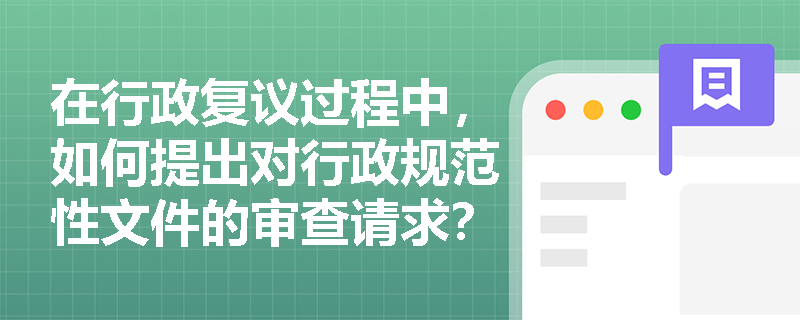 在行政复议过程中，如何提出对行政规范性文件的审查请求？