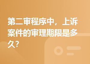 第二审程序中，上诉案件的审理期限是多久？