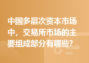 中国多层次资本市场中，交易所市场的主要组成部分有哪些？