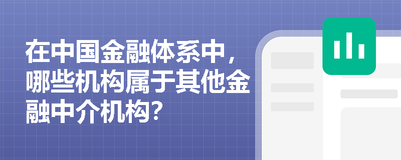 在中国金融体系中，哪些机构属于其他金融中介机构？