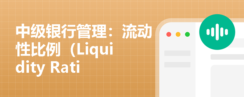 中级银行管理:流动性比例(Liquidity Ratio)的计算及其意义 中级银行管理:流动性比例(Liquidity Ratio)的计算及其意义