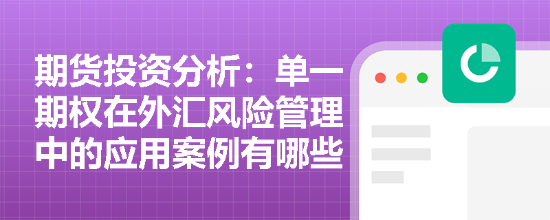 期货投资分析:单一期权在外汇风险管理中的应用案例有哪些? 期货投资分析:单一期权在外汇风险管理中的应用案例有哪些?