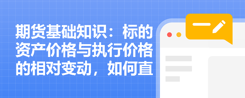 期货基础知识:标的资产价格与执行价格的相对变动,如何直接决定期权的内在价值与权利金走向? 期货基础知识:标的资产价格与执行价格的相对变动,如何直接决定期权的内在价值与权利金走向?