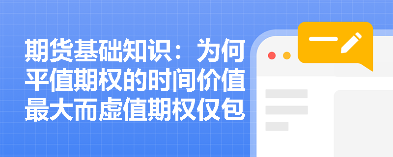 期货基础知识:为何平值期权的时间价值最大而虚值期权仅包含时间价值? 期货基础知识:为何平值期权的时间价值最大而虚值期权仅包含时间价值?