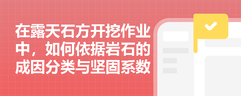 在露天石方开挖作业中,如何依据岩石的成因分类与坚固系数分级来合理配置钻孔爆破参数及挖装机械? 在露天石方开挖作业中,如何依据岩石的成因分类与坚固系数分级来合理配置钻孔爆破参数及挖装机械?