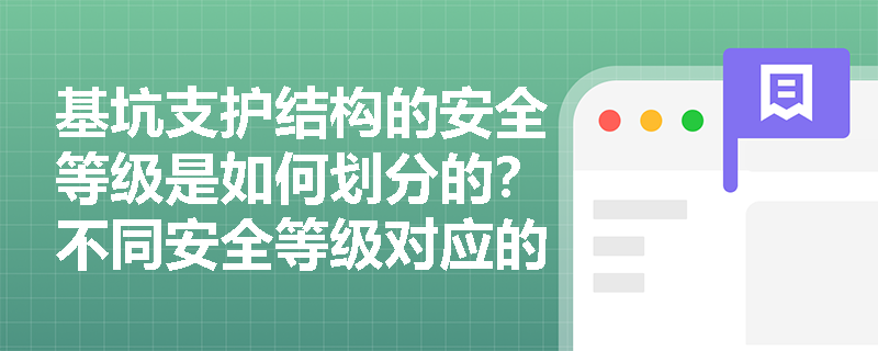 基坑支护结构的安全等级是如何划分的?不同安全等级对应的破坏后果及重要性系数有何区别? 基坑支护结构的安全等级是如何划分的?不同安全等级对应的破坏后果及重要性系数有何区别?