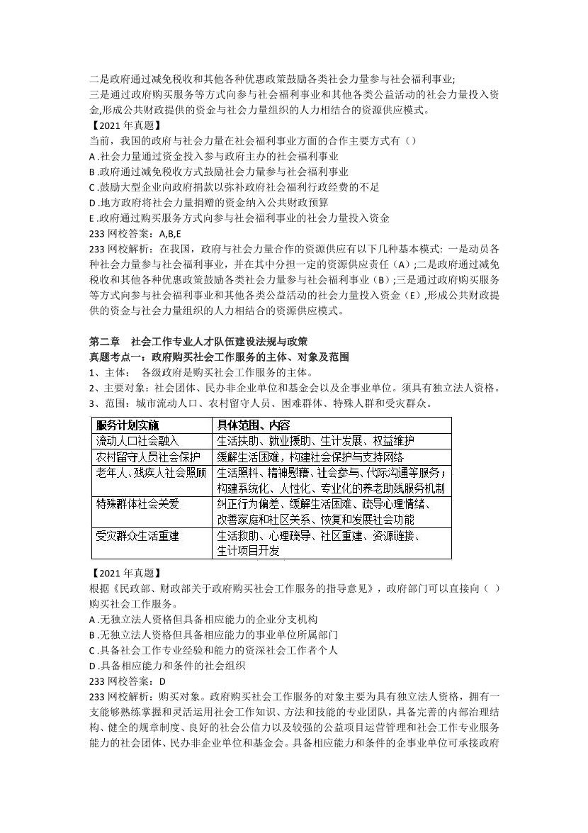 全新整理《社会工作法规与政策》真题考点 .pdf-图片2
