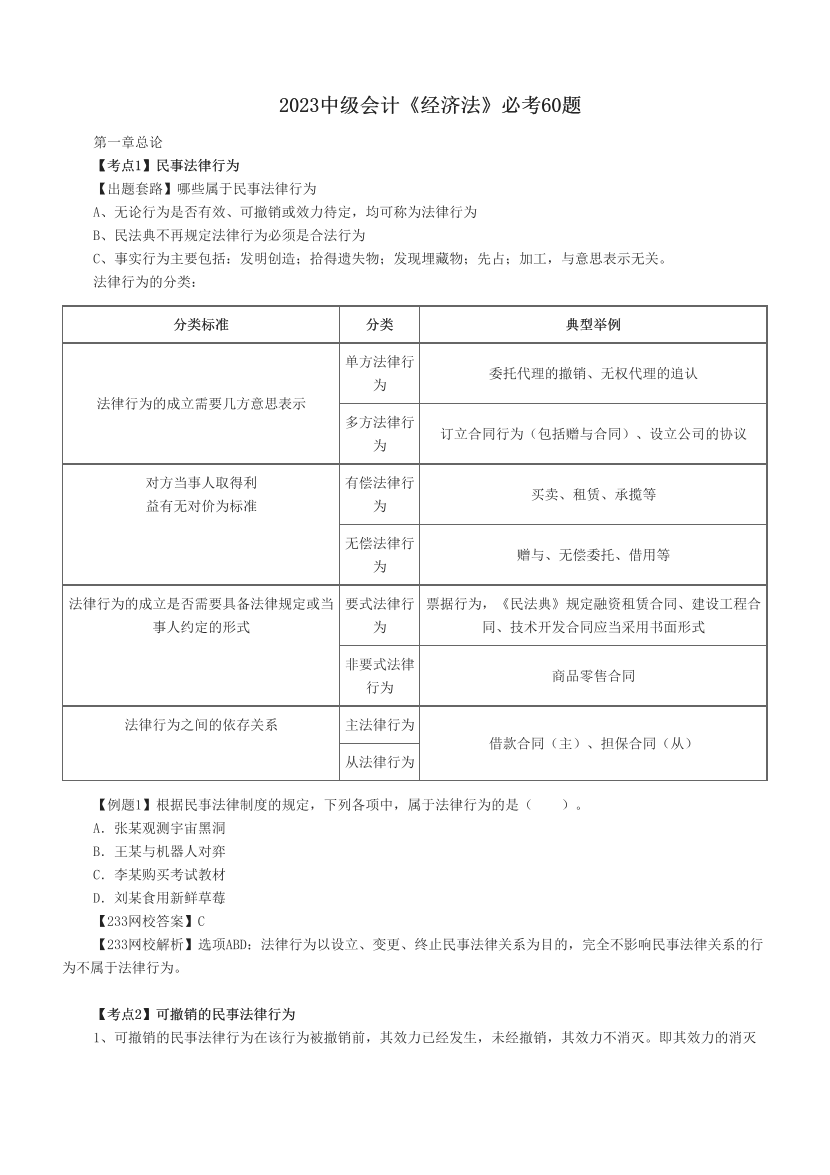 2023中级会计《经济法》必考60题.pdf-图片1