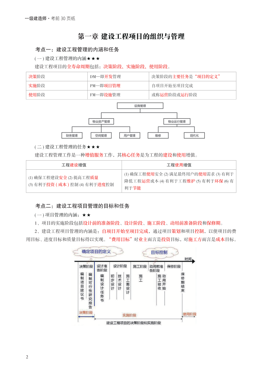 2023年一级建造师《项目管理》考前预测30页纸.pdf-图片2