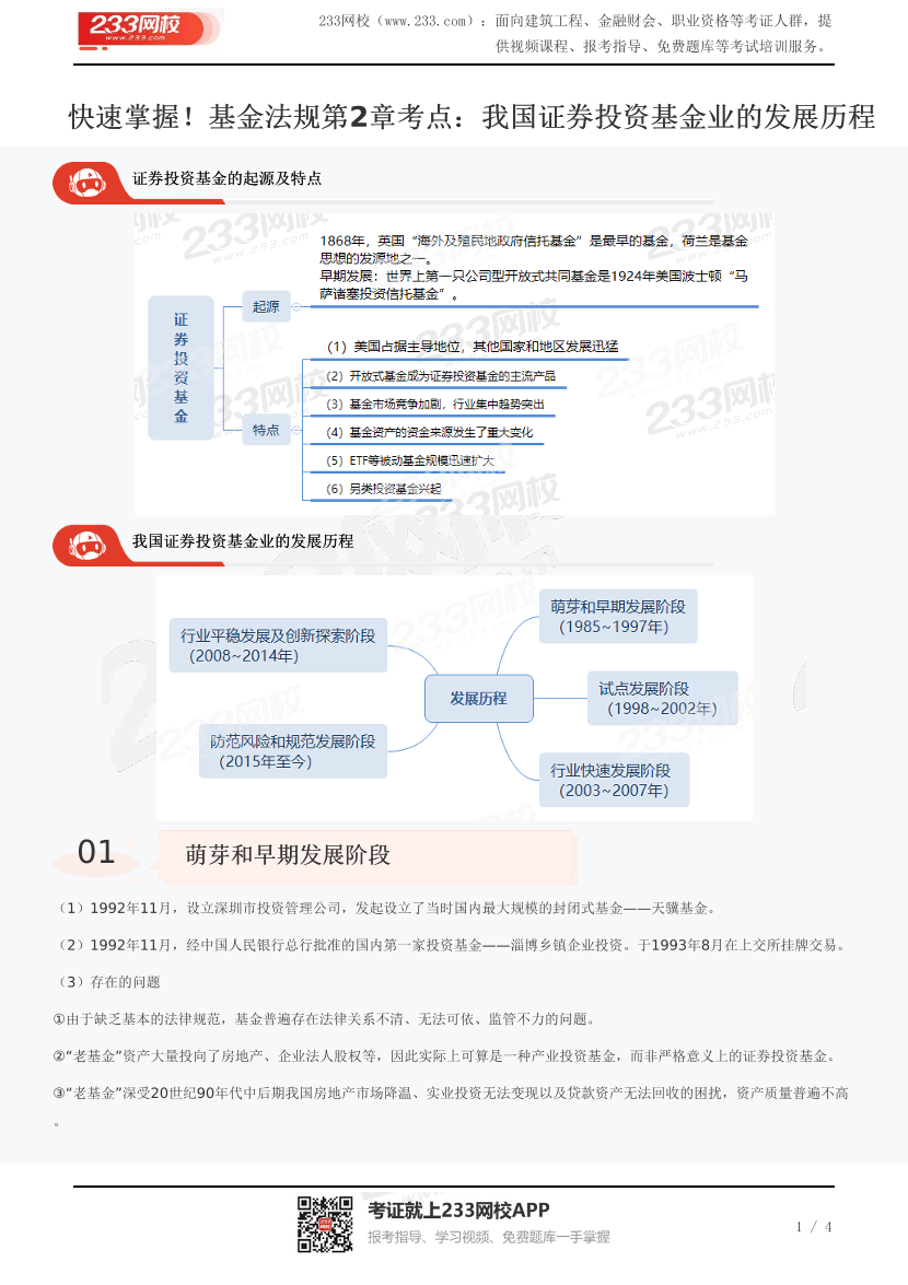 快速掌握！基金法规第2章考点：我国证券投资基金业的发展历程.pdf-图片1