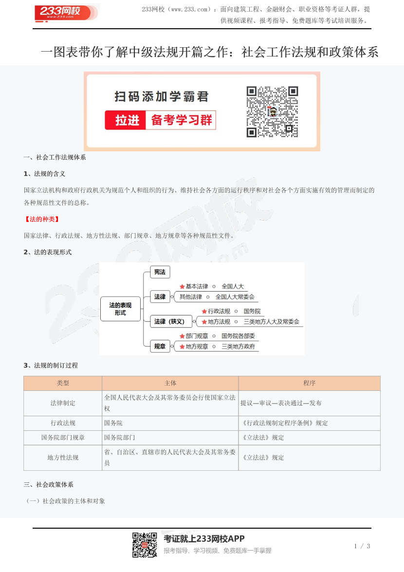 一图表带你了解中级法规开篇之作：社会工作法规和政策体系.pdf-图片1