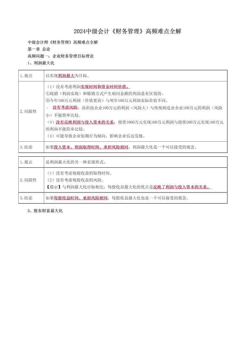 2024中级会计《财务管理》高频难点全解.pdf-图片1