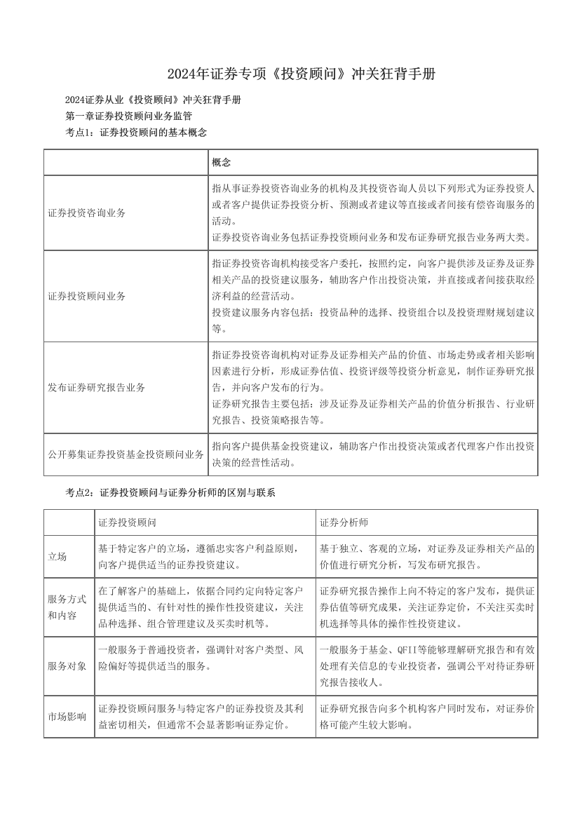 2024年证券专项《投资顾问》冲关狂背手册.pdf-图片1