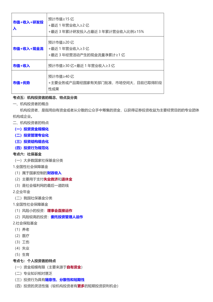 2024年證券從業(yè)《金融基礎(chǔ)知識(shí)》考前12頁紙.pdf-圖片2