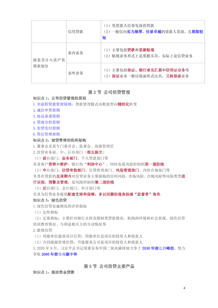 2024年銀行從業(yè)初級(jí)《公司信貸》三色筆記（符合2024年教材）.pdf-圖片5