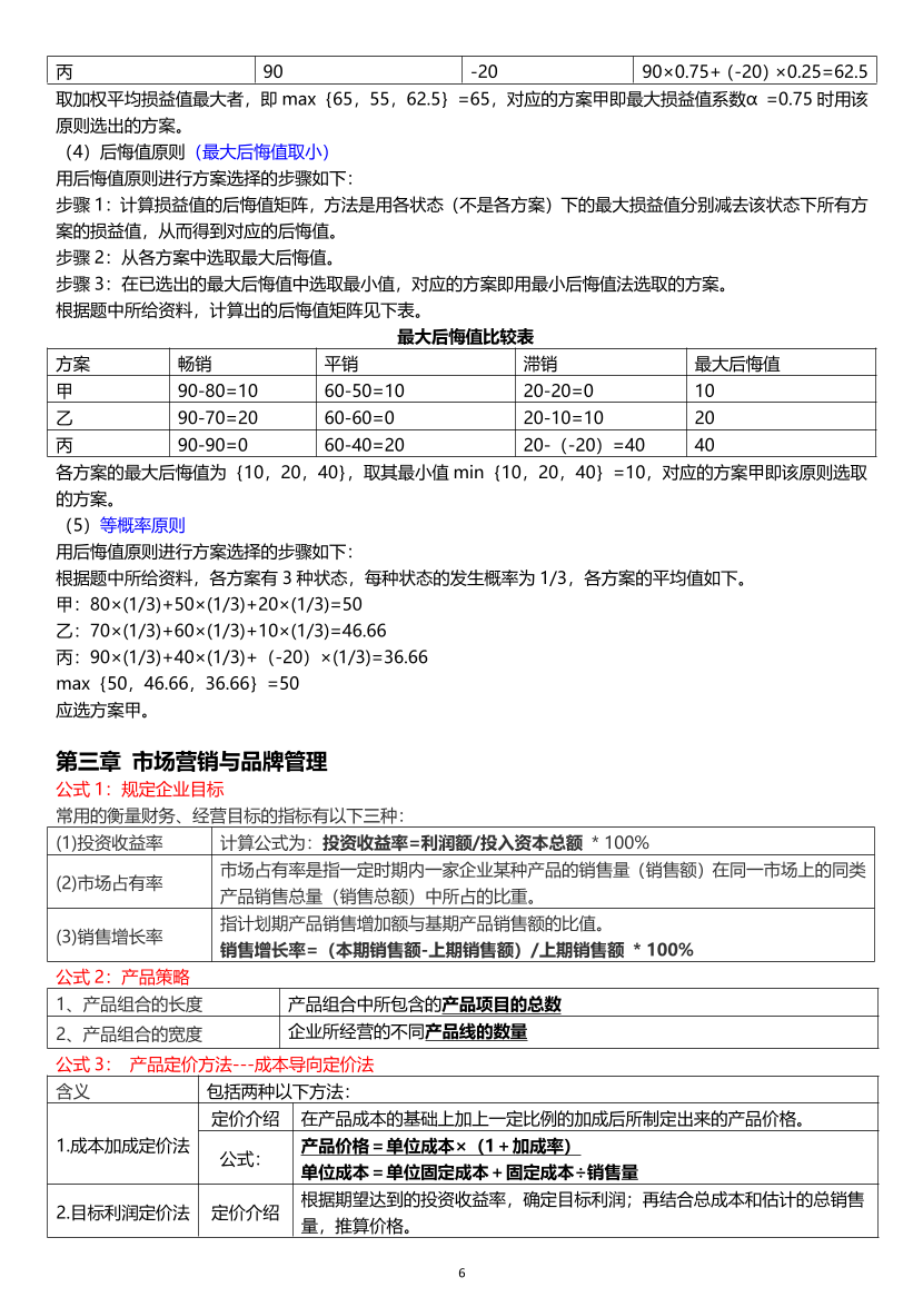 2024年中级经济师《工商管理》计算公式大全.pdf-图片6