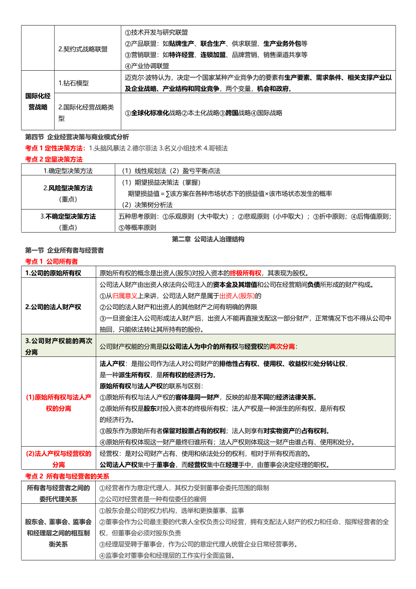 冲刺狂背！2024年中级经济师《工商管理》考前25页纸.pdf-图片4