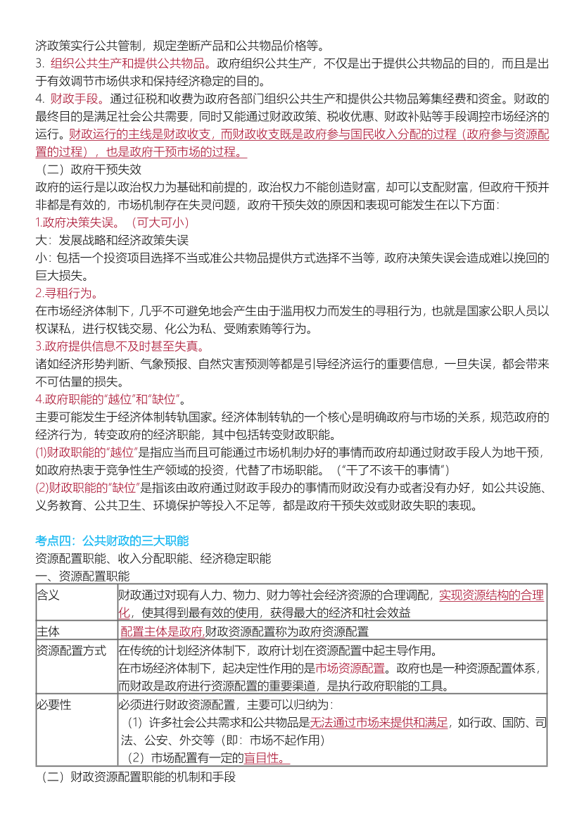 冲刺狂背！2024年中级经济师《财政税收》考前25页纸.pdf-图片2