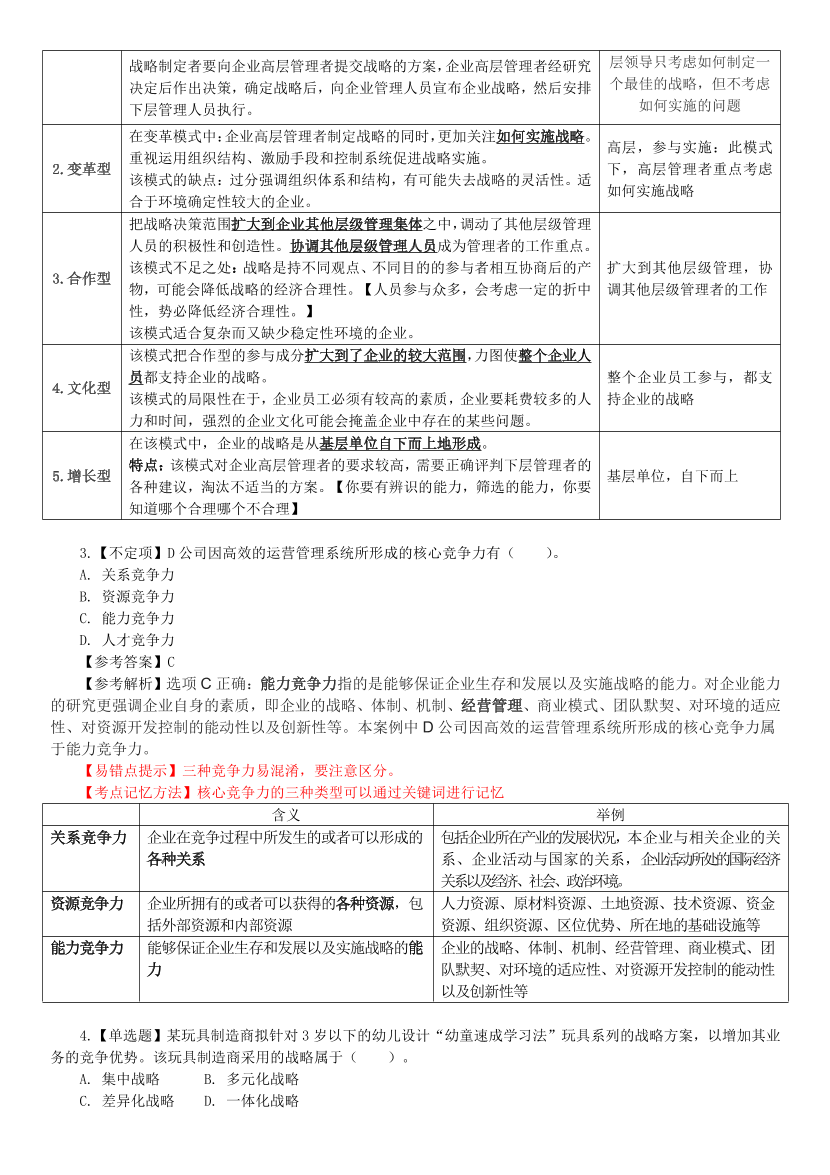 2024年中级经济师《工商管理》高频错题及考点分析.pdf-图片2