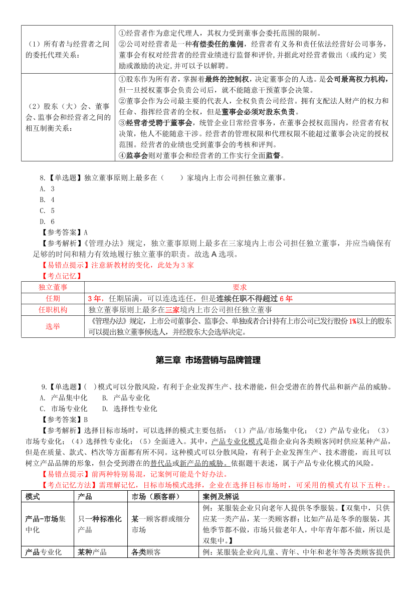 2024年中级经济师《工商管理》高频错题及考点分析.pdf-图片5