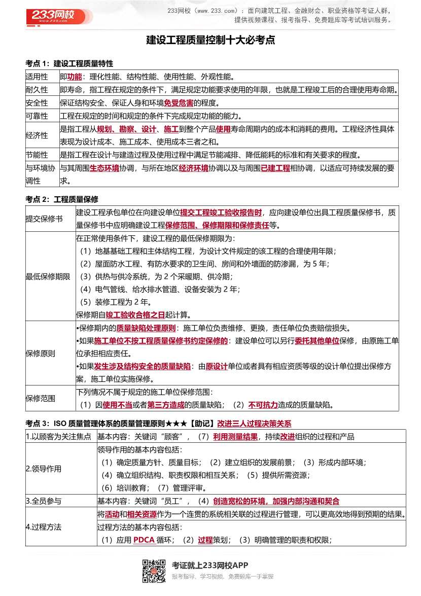 2024年监理工程师考试《目标控制(土建)》十大必考点.pdf-图片1