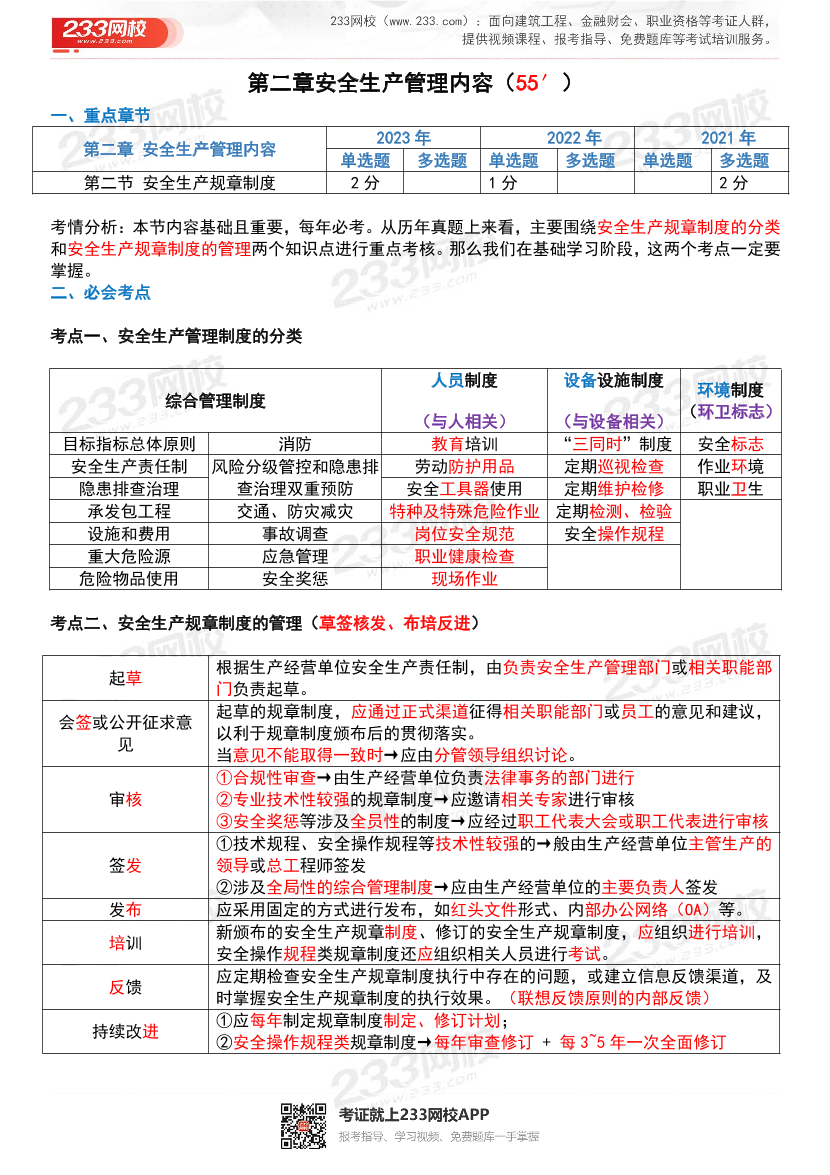 24年注安管理-必考点归纳-第2讲安全生产管理制度.pdf-图片1