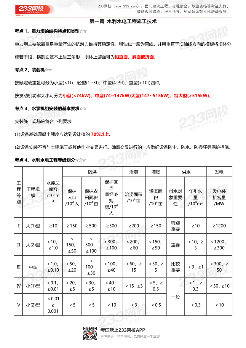 2024年二建《水利水电工程》考前25页纸.pdf-图片1