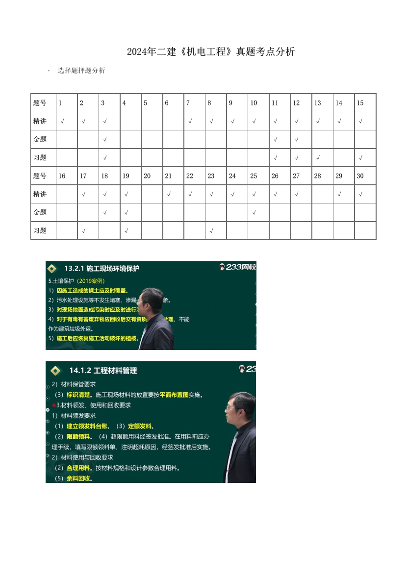 2024年二建《机电工程》真题考点分析.pdf-图片1