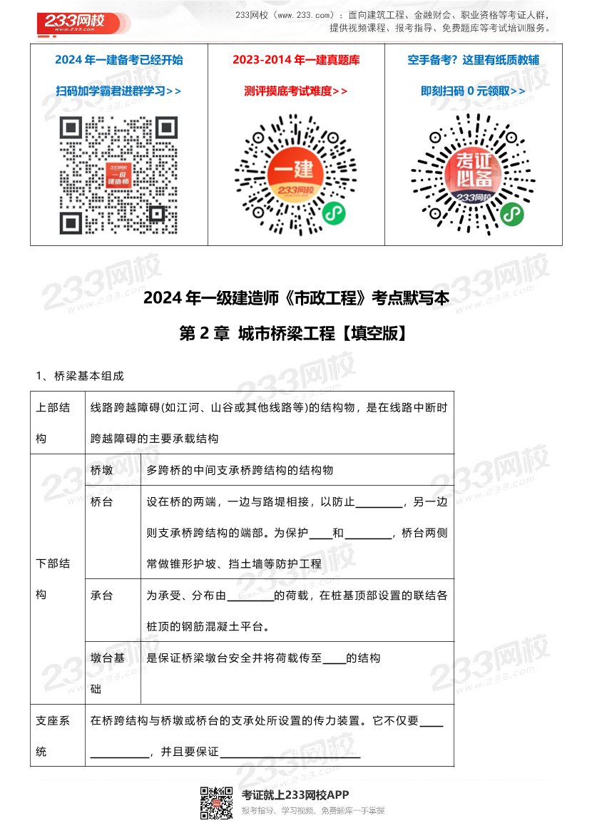 2024年一级建造师《市政工程》考点默写本：第二章.pdf-图片1