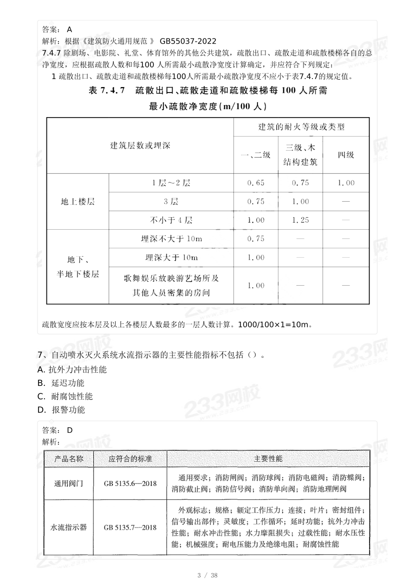 【8月模考大赛】2024年一级消防工程师考试《消防安全技术实务》自测卷.pdf-图片3