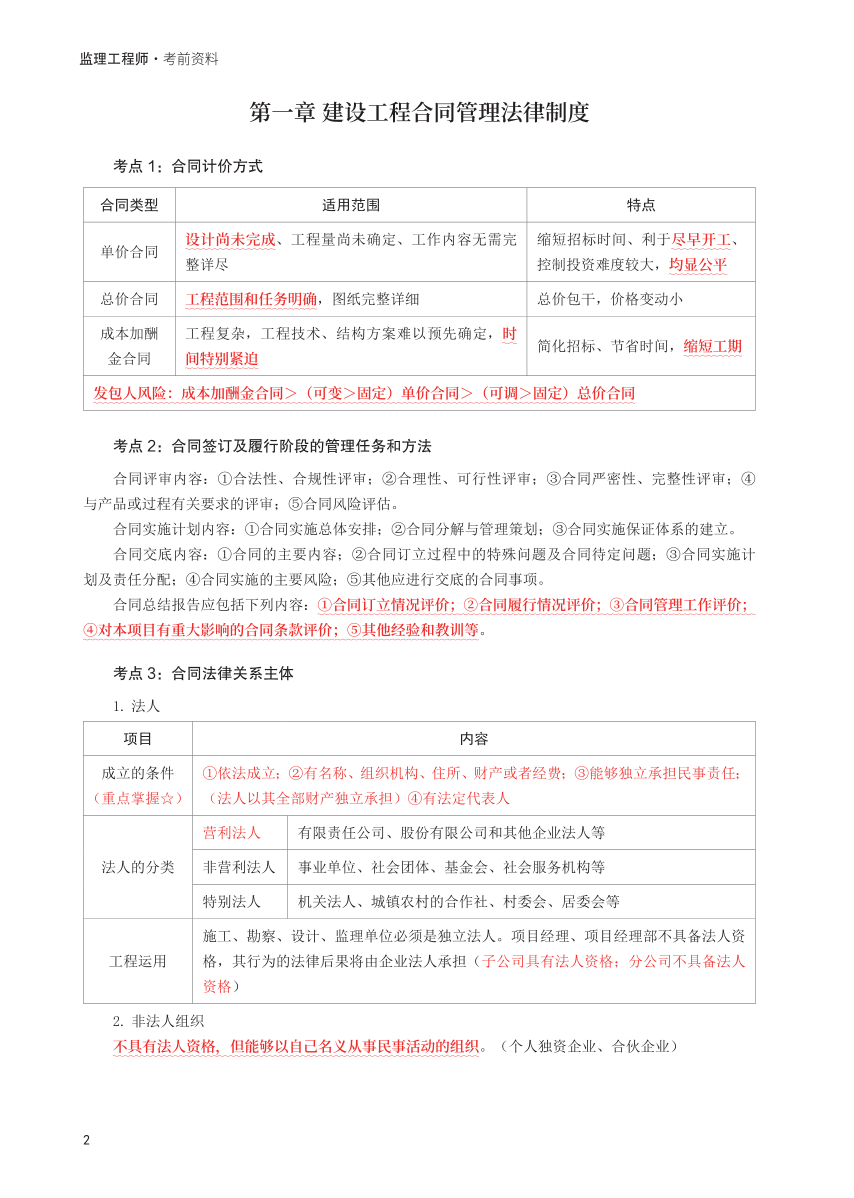 2025年監理工程師考試《合同管理》考前30頁紙.pdf-圖片2