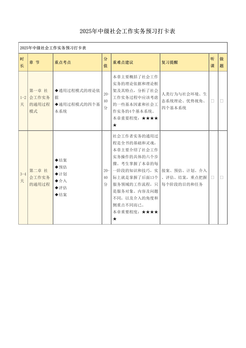 2025年中级社会工作实务预习打卡表.pdf-图片1