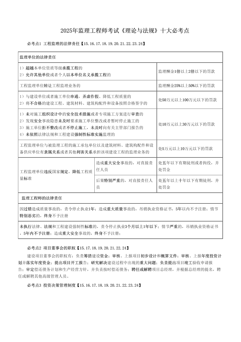 2025年監(jiān)理工程師考試《理論與法規(guī)》十大必考點.pdf-圖片1