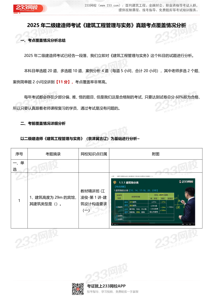 2025二建《建筑工程》真題考點分析.pdf-圖片1