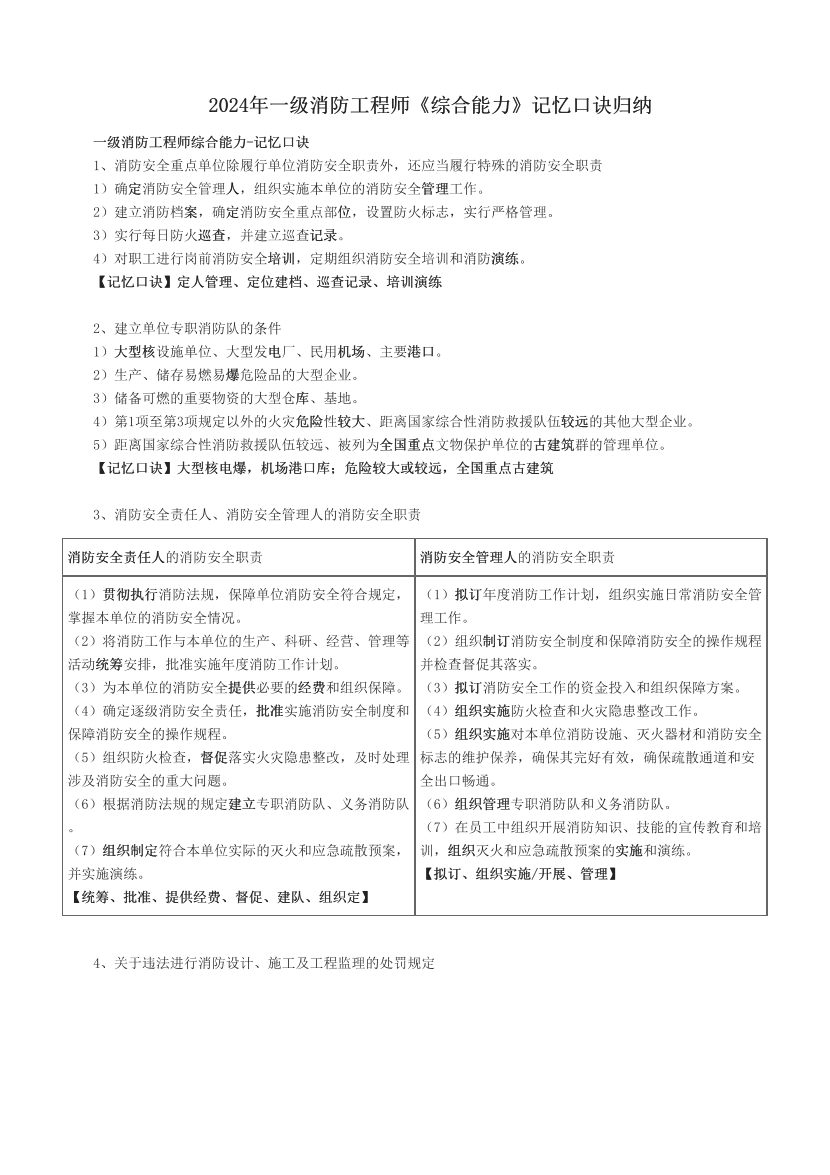 2024年一级消防工程师《综合能力》记忆口诀归纳.pdf-图片1